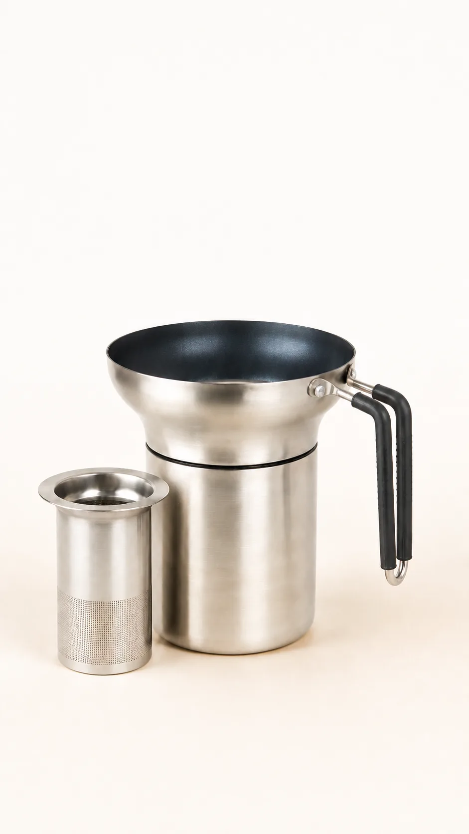 Steeva Chai Maker stainless steel body with built-in strainer